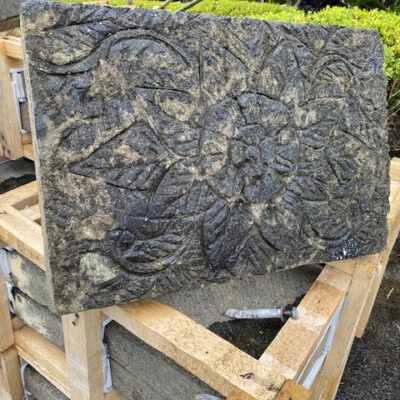 Hand carved stone paver