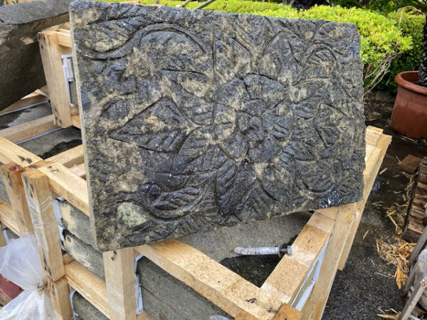 Hand carved stone paver