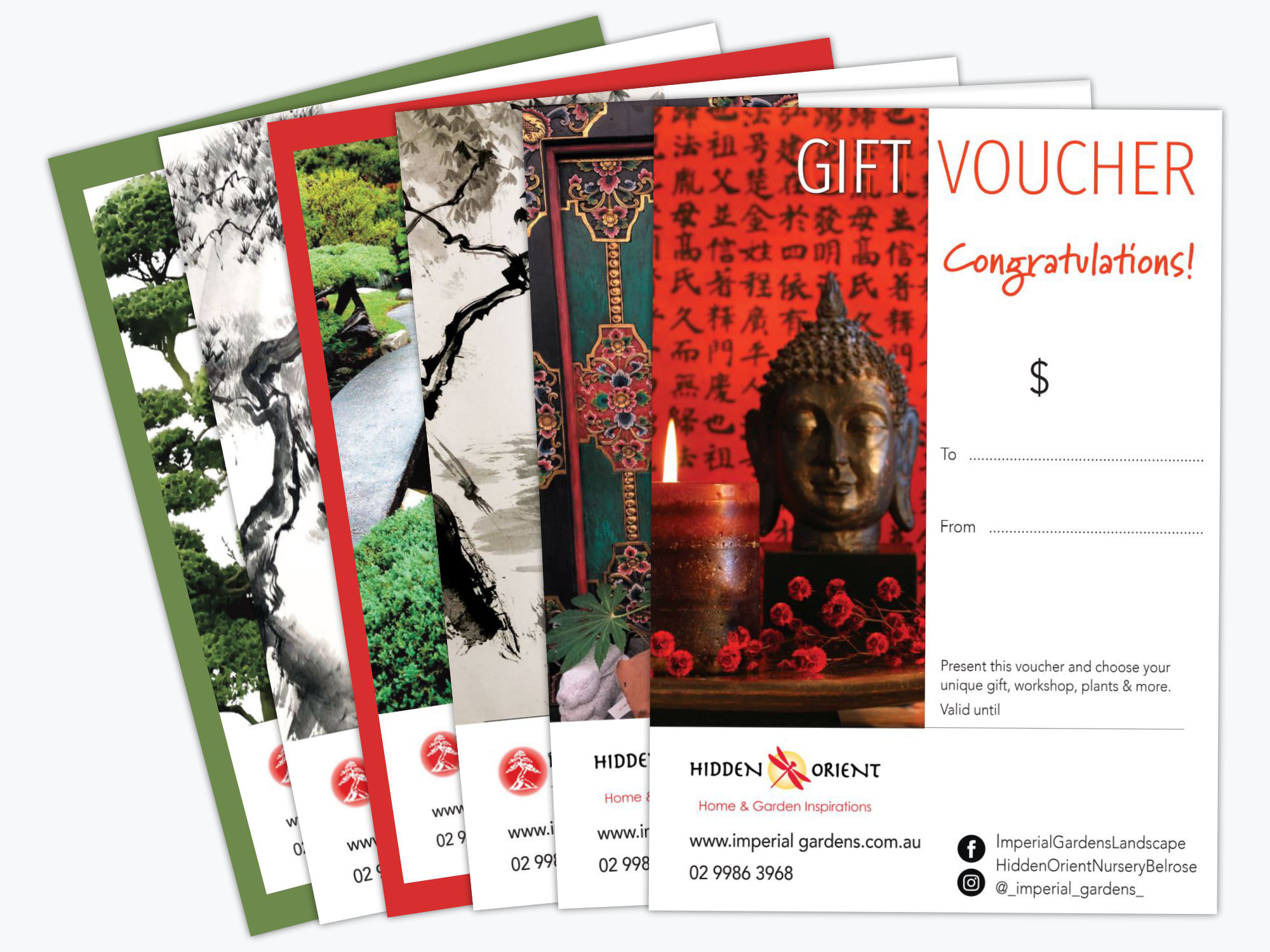 Gift cards available from Hidden Orient garden centre